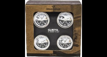 Gusta - Barbecue thermometerset - 4-delig - bbq accessoires - tuin