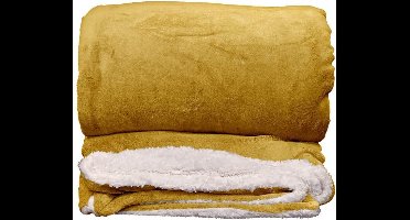 Unique Living Lars - Fleece - Plaid - XL - 220x240 cm - Mellow Yellow