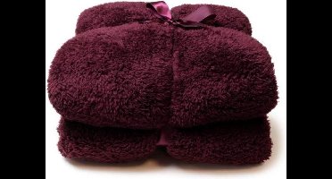 Unique Living Teddy - Fleece - Plaid - 150x200 cm - Tawny Port