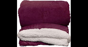Unique Living Lars - Fleece - Plaid - XL - 220x240 cm - Tawny Port