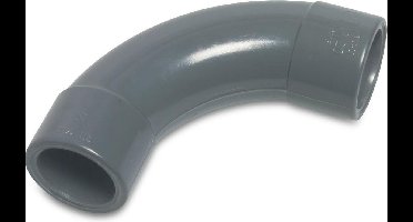 Mega Bocht 90° PVC-U 25 mm lijmmof 16bar grijs