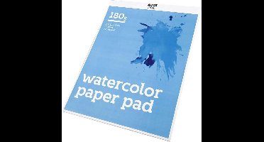Aquarelblok, A3, vel 297x420 mm, 180 gr, wit, 20 vel/ 1 stuk