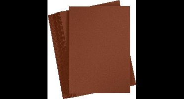 Gekleurd Karton A4,210x297 mm, 180 gr, donkerbruin, 100 vel | Knutselkarton