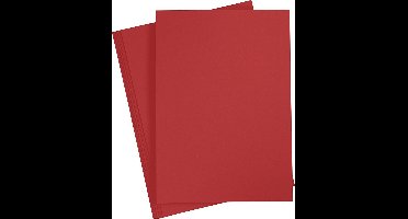 Papier, A4, vel 210x297 mm, 80 gr, rood, 20 stuk/ 1 doos