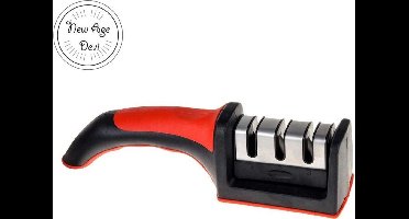 Professionele 3 Fasen MessenslijperKeuken Slijpsteen Wolframstaal Keramische voor Keukenmessen Rood Zwart