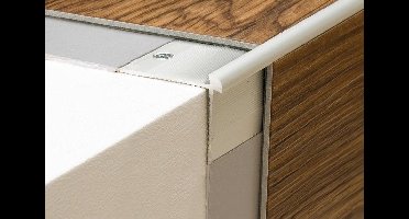 Aluminium trapprofiel geboord - trapneusprofiel - trapneus - 40mm x 2,50mtr (Zilver/Grijs)