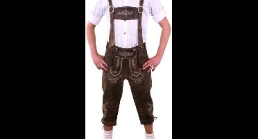 Lederhose bruin leer deluxe knee-over met borduursel maat 62