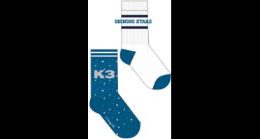 K3 sokken sterren blauw wit - maat 27-30