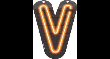 Neon Letter V 24cm