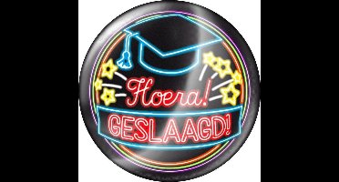 Paper Dreams Button Geslaagd Neon 5,5 Cm Zwart