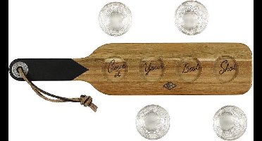 Gentlemen's Hardware Serveerplank Met Shotglazen Hout 5-delig