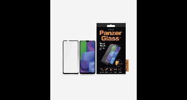 PanzerGlass Edge to Edge Screenprotector geschikt voor Samsung Galaxy A21s Glazen Screenprotector - Case Friendly - Zwart