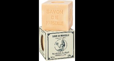 Witte Marseillezeep (Savon de Marseille) - 400 gram (zonder palmolie en plasticvrij verpakt) - Marseille zeep blank voor de hand- en machinewas - vegan - dierproefvrij - zonder chemische toevoegingen