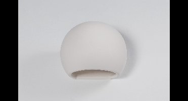 Sollux Lighting Wandlamp Globe - 14.5x18x11cm - E27 - wit - keramiek