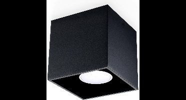 Sollux Lighting Plafondlamp Quad - 10x10x10cm - GU10 - zwart - aluminium