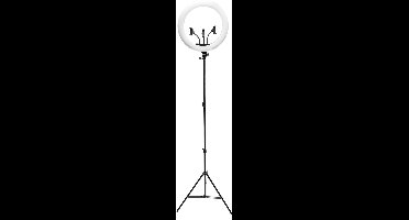 Rio RL18- Ringlamp - 18 inch - USB oplaadbaar - incl draagtas - Verstelbaar statief - Selfie Ringlight voor Telefoon - Geschikt voor Iphone & Samsung