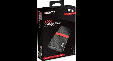 Emtec X200 512 GB Zwart, Rood