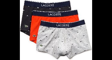 Lacoste Heren 3-pack Trunk - Silver Chine/Graphite Som - Maat XS