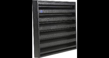 OPBOUWMUURROOSTER MET GAAS 431 (225X225) RAL 9005 ZWART