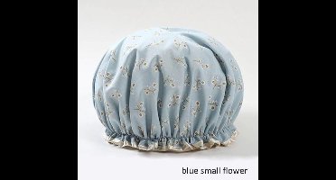 Dikke 1Stuks Douche muts - Shower Cap - Blue Small Flower - Waterdicht - BadMuts  - Dubbele Laag - Douchemuts Haar Cover Bedekking - Vrouwen Benodigdheden DoucheCap Badkamer Accessoires