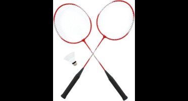 Slazenger 2 persoons Badminton Set - 2 rackets - 2 shuttles Rood
