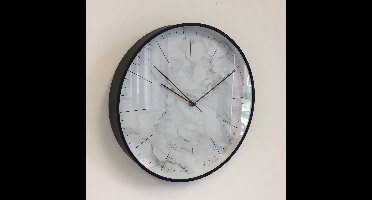 Wandklok MARMER zwart Modern DUTCH DESIGN