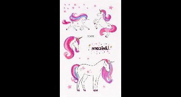 Hiden - Kinder Unicorn Plakkers - Plak tattoos - Tattoos voor kinderen - Stickers voor kinderen - Nep tattoo - Feestjes & Verjaardagen - Roze