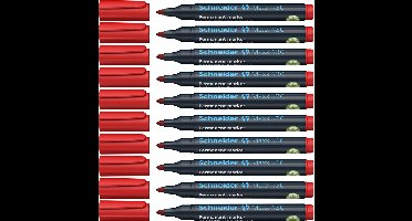 Schneider permanent marker - Maxx 130 - ronde punt - schrijfkleur rood - doos 10 stuks