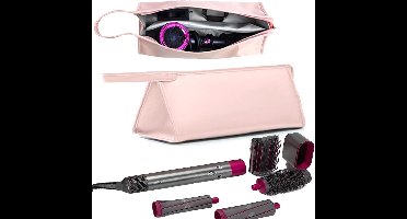 Travel Case Geschikt voor Dyson Airwrap Haarstyler - Reisetui - Opbergtas, Opbergtasje, Föhn, Haardroger, Föhnborstel, Krultang & Stijltang - Reistas Accessoires & Toilettas Dames - PVC - Roze