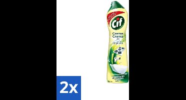 Cif - Badkamer & Keuken - Schuurmiddel - Cream Lemon - 500 ml - Voordeelverpakking - 2 stuks