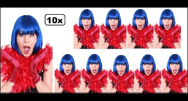 10x Boa rood 180 cm. 50 gram - Thema party carnaval optocht gala festival
