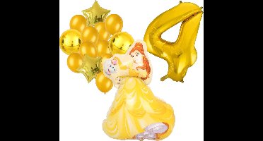 Belle ballonnen pakket - Belle en het Beest - 89x64cm - Folie Ballon - Prinses - Themafeest - 4 jaar - Verjaardag - Ballonnen - Versiering - Helium ballon