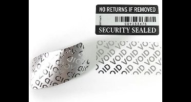 Verzegeld stickers 100 stuks labels webshop doos verpakking verzegelen garantie security seal tamper proof