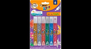 BIC Kids Metallic Glitterlijm Etui van 6