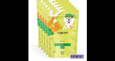VeggiePet Green Tea Dental Twist - Hondensnacks - 5x100 Gram - 100% Veggie - Sleeping in