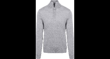 King Essentials The Michael Half Zip Pull Merino Grijs - Maat L - Heren - Pullovers