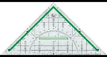 M+R Green Line geodriehoek, 22 cm