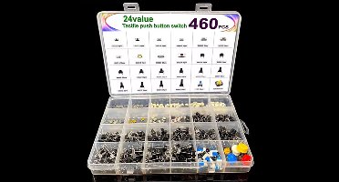 Microswitch drukknop assortiment 460 stuks Microschakelaars