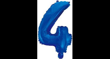 New Age Devi - Cijferballon 4 - Blauw - 16 inch40 cm