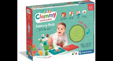 Clementoni Soft Clemmy - Sensory Path - Speelkleed - Baby Speelmat - Met Stapelblokken - 6-36 maanden