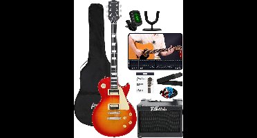 Finesse Elektrische Gitaar met Versterker - met Videocursus - LP - E-Learning - Gitaar - Volwassenen - Kind