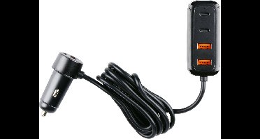 All Ride - Auto charger 12V-24V USB A+C - Acculader - kunststof (Pc) - zwart