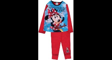 Minnie Mouse - Pyjama - maat 134/140 - Disney pyama - rood met blauw