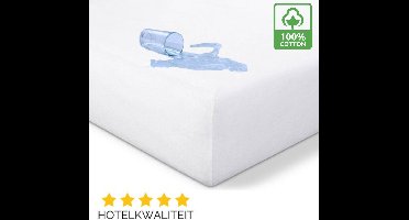 Droomtextiel Matrasbeschermer 120x200 cm - 100% Katoen - Waterdicht - Anti Bacterieel - Incontinentie Molton - Hoogwaardige Kwaliteit
