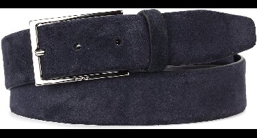 BOSS leren heren riem - donkerblauw