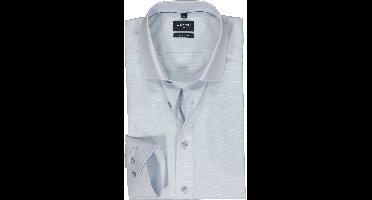 OLYMP modern fit overhemd - structuur - rookblauw - Strijkvrij - Boordmaat: 45