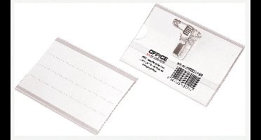 OFFICE products badge met combiklem, 90 x 57 mm 50 stuks