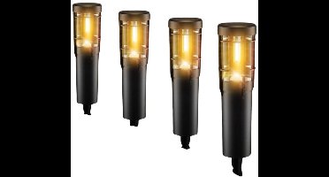 ApexArte® Tuinverlichting op Zonne Energie - Solar Buitenlampen - Zwart