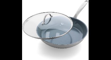 GreenPan Treviso koekenpan 30cm - alle warmtebronnen - PFAS-vrij - RVS - ovenbestendig tot 220° - RVS handgrepen