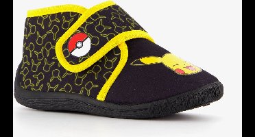Pokémon Pikachu kinder pantoffels met klittenband - Zwart - Sloffen - Maat 25